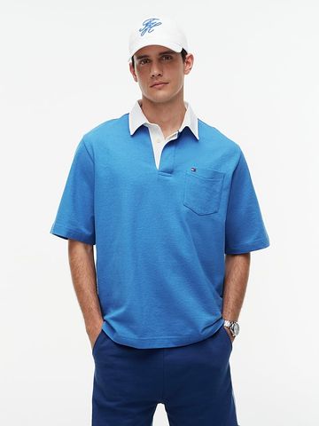 Tommy Hilfiger - Áo Thun Có Cổ Nam Relaxed Fit Logo Label Jersey Polo Shirt