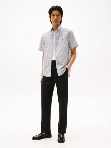Tommy Hilfiger - Áo Sơ Mi Tay Ngắn Nam Lightweight Oxford Stripe Short Sleeve Shirt