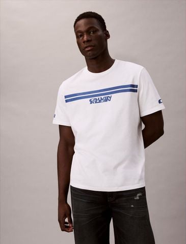 Calvin Klein - Áo Thun Tay Ngắn Nam Racer Stripe Graphic Tee