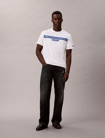 Calvin Klein - Áo Thun Tay Ngắn Nam Racer Stripe Graphic Tee