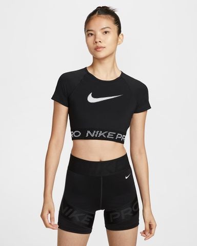 Nike - Áo tay ngắn thể thao Nữ Nike Pro Women's Dri-FIT Short-Sleeve Cropped Graphic Top