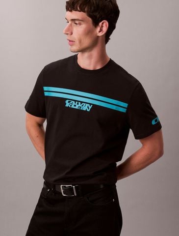Calvin Klein - Áo Thun Tay Ngắn Nam Racer Stripe Graphic Tee