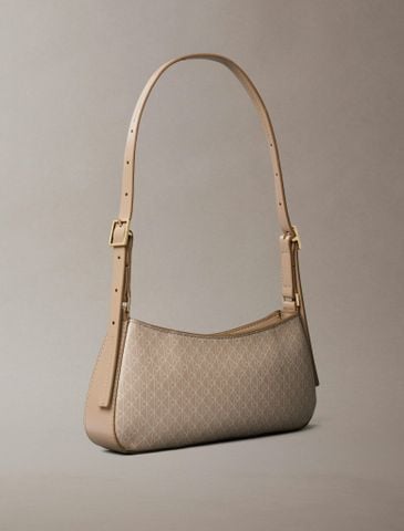 Calvin Klein - Túi Đeo Vai Nữ Coated Emblem Small Shoulder Bag - 3