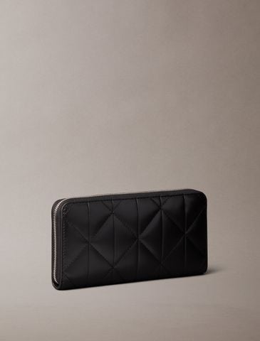 Calvin Klein - Ví nữ Quilted Emblem Long Zip Around Wallet - 2