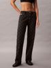 Calvin Klein - Quần Jean Dài Nữ Allover Monogram Mid Rise Straight Jeans