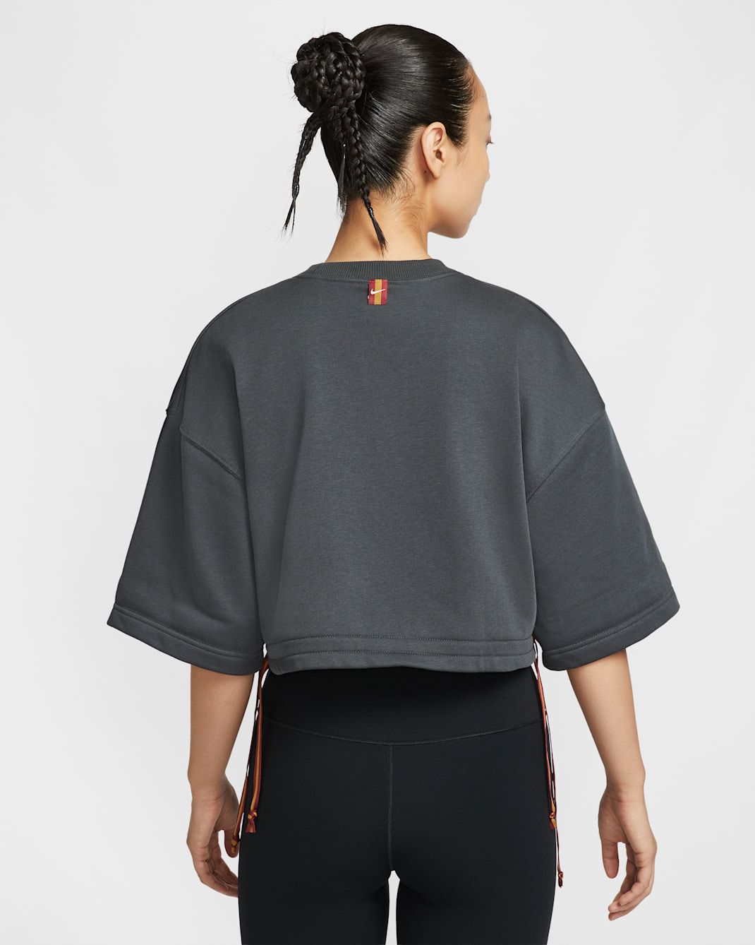 Nike - Áo tay ngắn thể thao Nữ Phoenix Fleece Women's Short-Sleeve Cropped French Terry Top