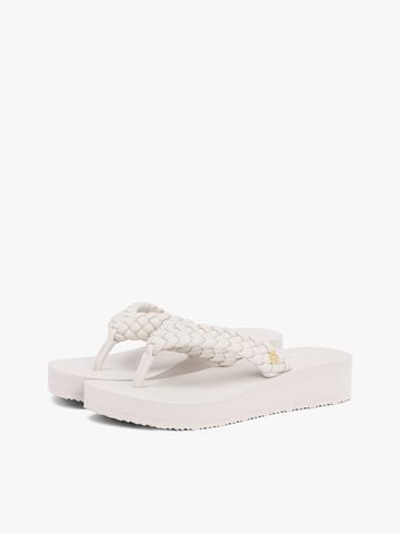 Tommy Hilfiger - Dép xỏ ngón nữ Braided Strap Wedge Flip-Flops - 2