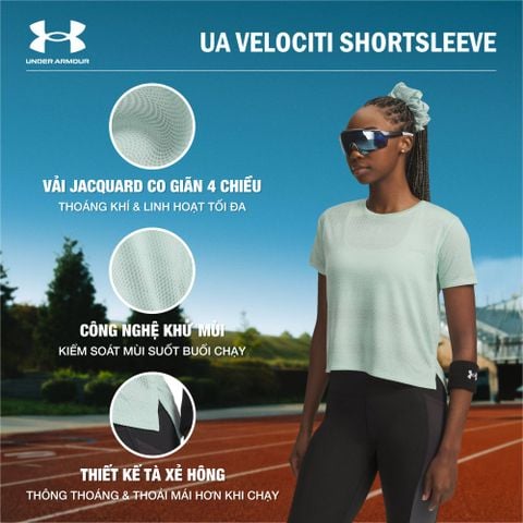 Under Armour - Áo Phông Tay Ngắn Thể Thao Nữ Velociti Shortsleeve Tee