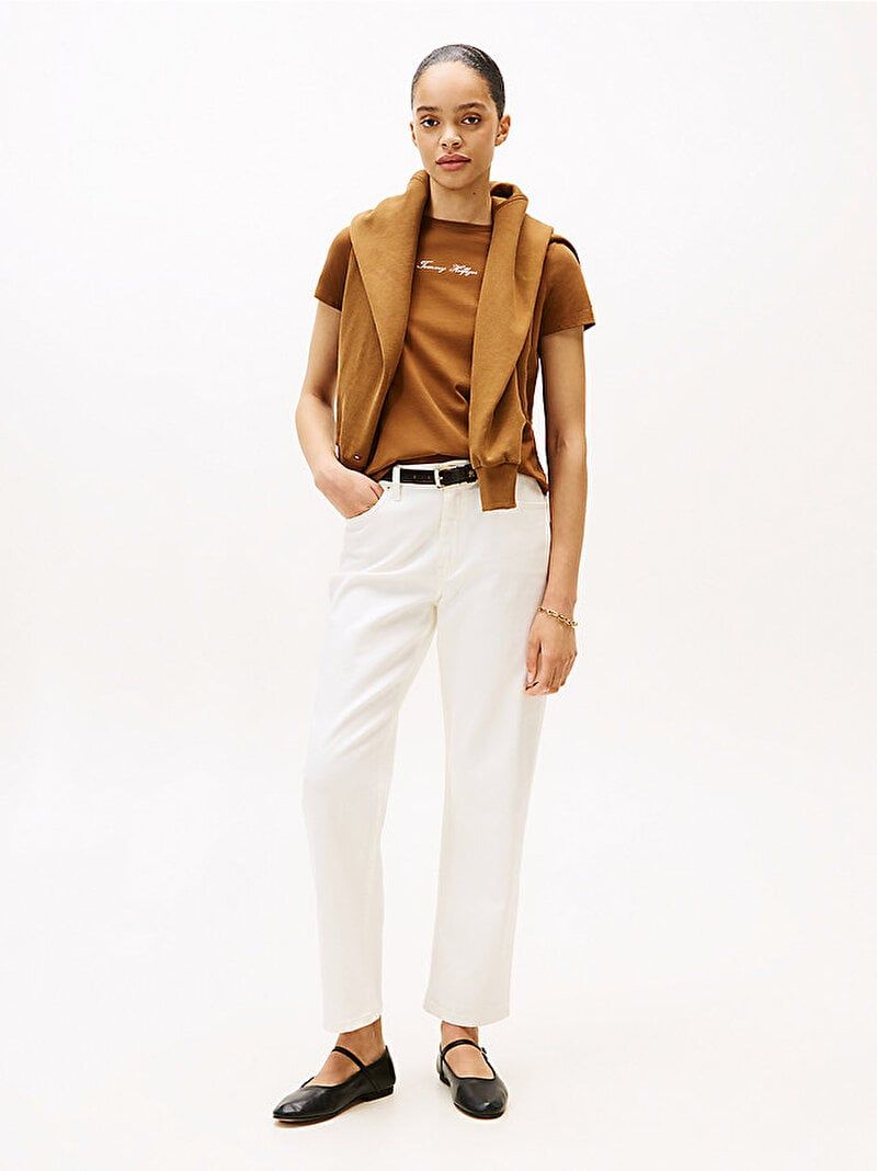 Tommy Hilfiger - Áo thun tay ngắn nữ kadın classic regular t-shirt