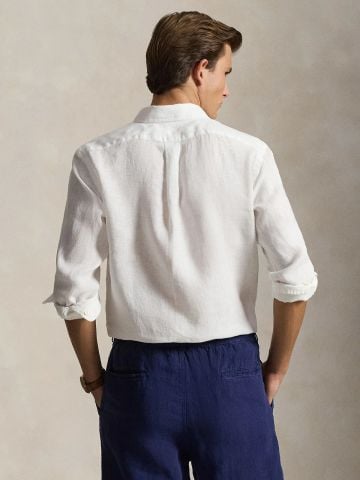 Ralph Lauren - Áo Sơ Mi Tay Dài Nam Custom Fit Linen Shirt