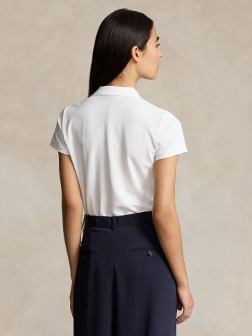 Ralph Lauren - Áo Thun Có Cổ Nữ Slim Fit Stretch Polo Shirt