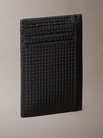 Calvin Klein - Ví nam Embossed Woven Card Case - 3