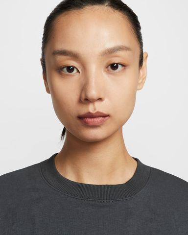 Nike - Áo tay ngắn thể thao Nữ Phoenix Fleece Women's Short-Sleeve Cropped French Terry Top