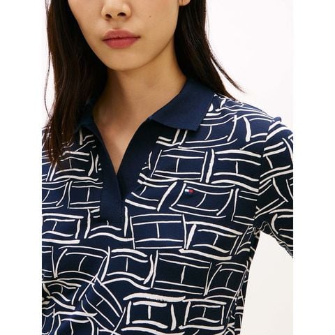 Tommy Hilfiger - Áo Polo Nữ 1985 Regular Pique Polo Short Sleeve - 4