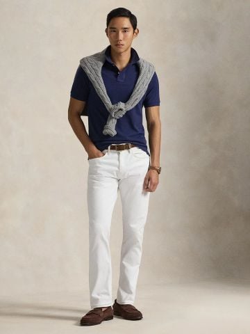 Ralph Lauren - Áo Thun Có Cổ Nam Slim Fit Mesh Polo Shirt