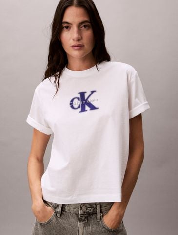 Calvin Klein - Áo Thun Tay Ngắn Nữ Relaxed Graphic Logo T-Shirt