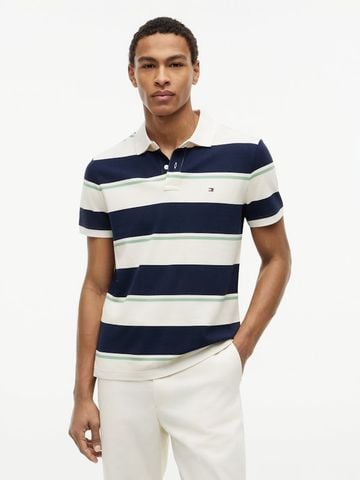 Tommy Hilfiger - Áo Thun Có Cổ Nam Regular Fit Pique Stripe Polo Shirt