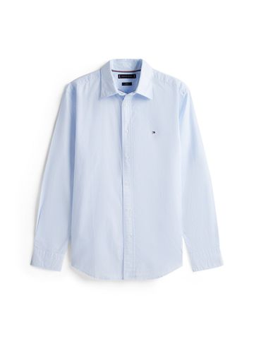 Tommy Hilfiger - Áo sơ mi tay dài nam Poplin Regular Fit Micro Print Shirt in Blue Spell