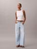 Calvin Klein - Quần Jean Dài Nữ Cotton Linen Wide Leg Jeans