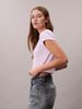 Calvin Klein - Áo Thun Tay Ngắn Nữ Monogram Logo Ribbed Baby Tee