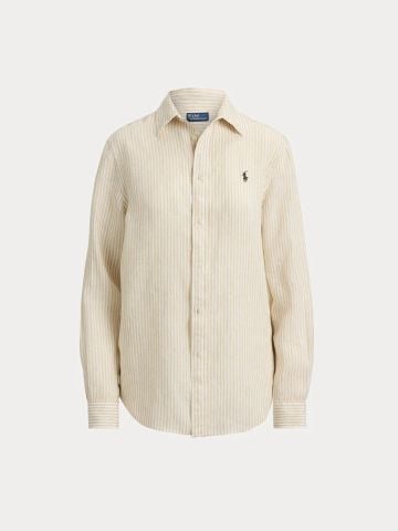 Ralph Lauren - Áo Sơ Mi Nữ Classic Fit Striped Linen Shirt