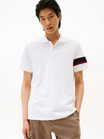 Tommy Hilfiger - Áo thun có cổ polo tay ngắn nam RWB Sleeve Tape Polo