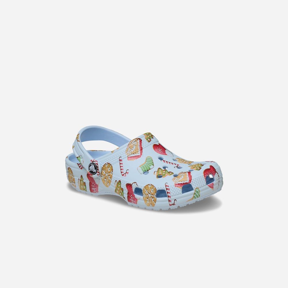 Crocs - Xăng đan trẻ em Classic Cookies Clog Kid Blue Frost Lifestyle