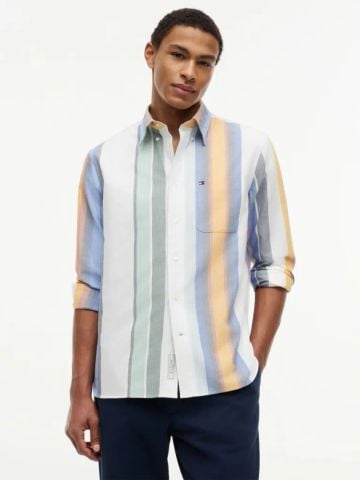 Tommy Hilfiger - Áo Sơ Mi Nam Tay Dài Oversized Heritage Oxford Multi Stripe