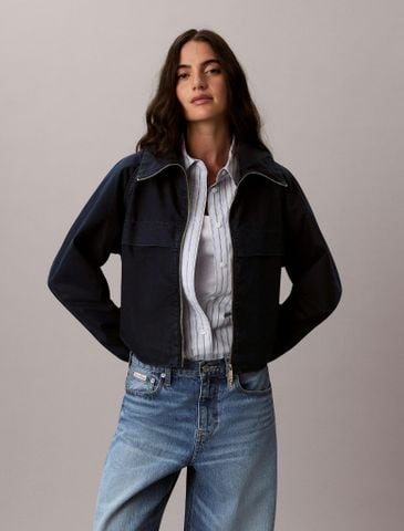 Calvin Klein - Áo Khoác Gió Nữ Denim Windbreaker Jacket