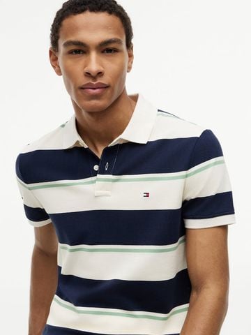 Tommy Hilfiger - Áo Thun Có Cổ Nam Regular Fit Pique Stripe Polo Shirt - 4