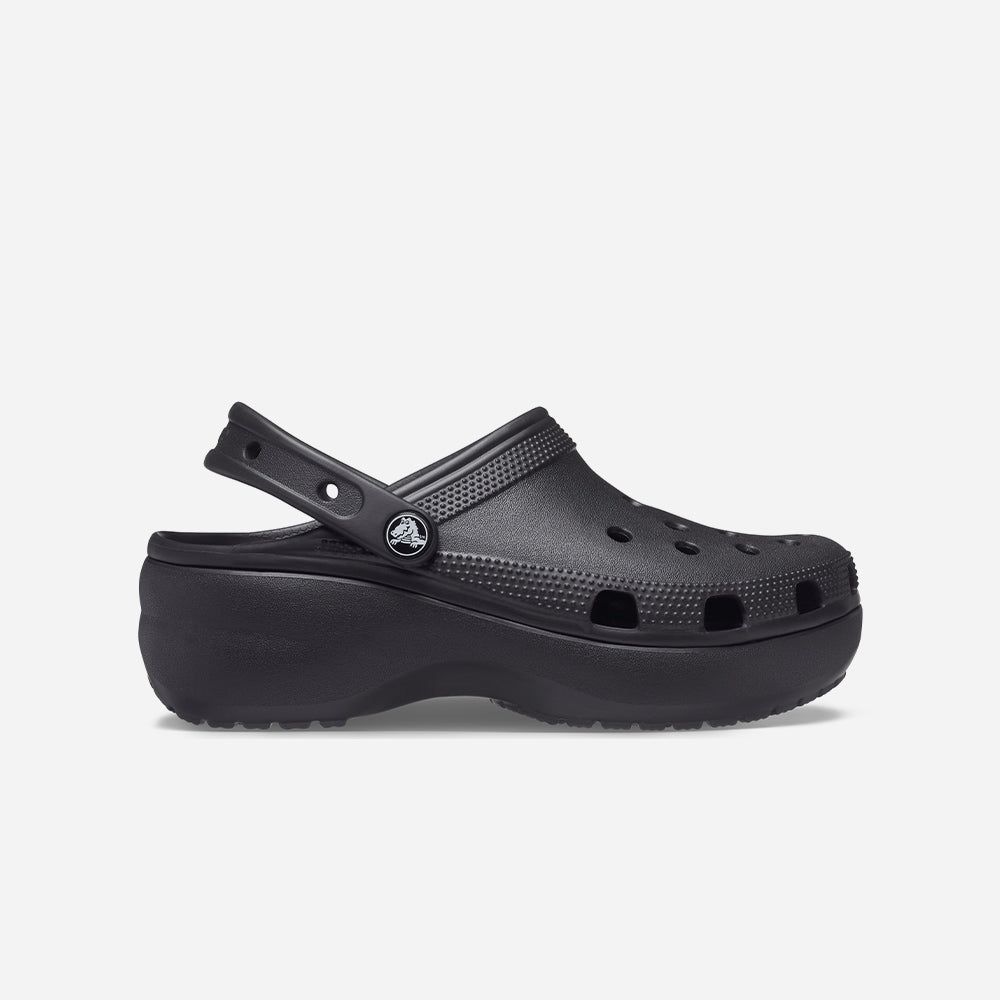 Crocs - Xăng đan nữ Classic Clog Platform Black Lifestyle