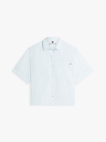 Tommy Hilfiger - Áo Sơ Mi Nữ Relaxed Fit Pure Linen Short Sleeve Shirt