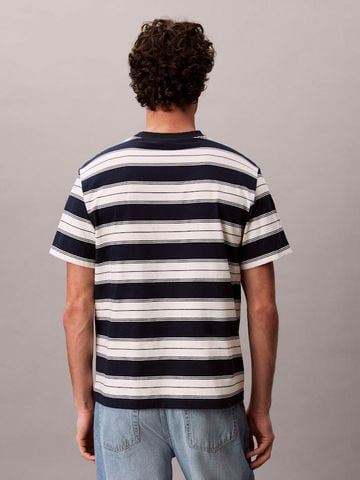 Calvin Klein - Áo Thun Tay Ngắn Nam Monogram Stripe Relaxed T-Shirt