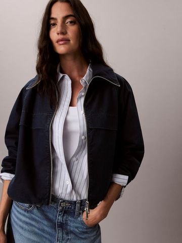 Calvin Klein - Áo Khoác Gió Nữ Denim Windbreaker Jacket
