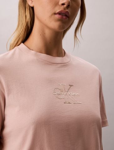 Calvin Klein - Áo Thun Tay Ngắn Nữ Classic Foil Monologo Tee