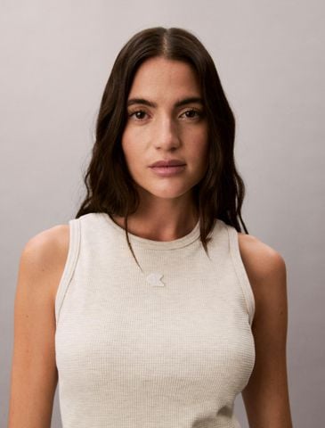 Calvin Klein - Áo Thun Ba Lỗ Nữ Slim Waffle Racerback Top