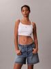 Calvin Klein - Áo Thun Ba Lỗ Nữ Cropped Ribbed Cotton Cami Top