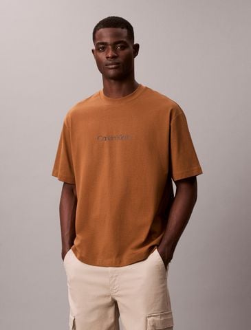 Calvin Klein - Áo thun thời trang nam CK Relaxed Standard Logo Crewneck Tee
