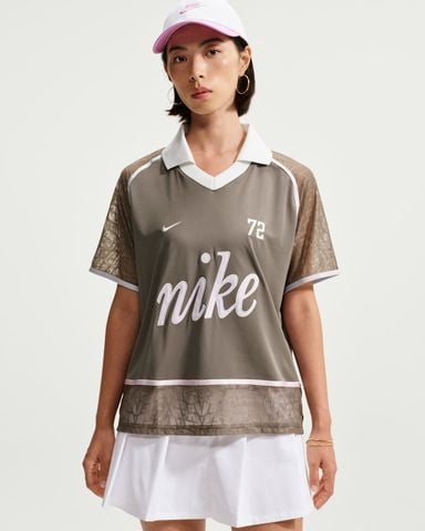 Nike - Áo Tay Ngắn Thể Thao Nữ Sportswear Lace Polo Jersey Top