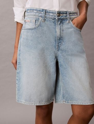 Calvin Klein - Quần Jean Ngắn Nữ Relaxed Bermuda Short Fresh Wa
