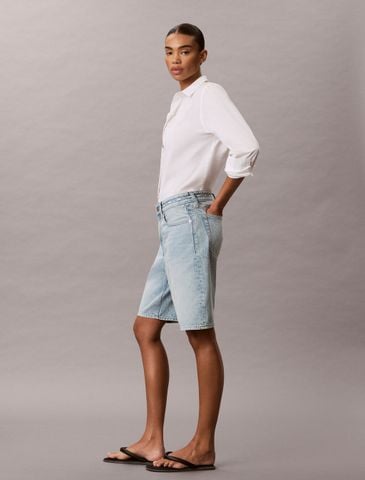 Calvin Klein - Quần Jean Ngắn Nữ Relaxed Bermuda Short Fresh Wa
