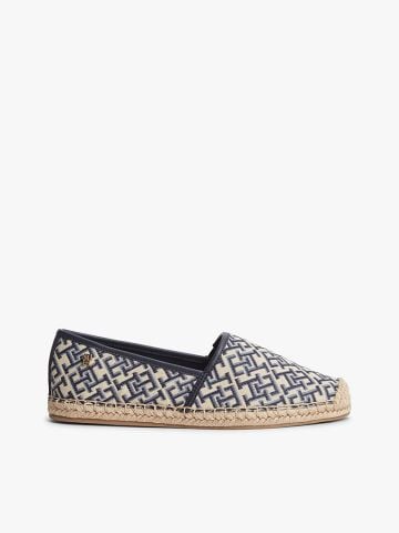 Tommy Hilfiger - Giày Búp Bê Nữ TH Monogram Plaque Jacquard Espadrilles
