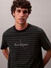 Calvin Klein - Áo thun thời trang nam Monogram Logo Stripe Relaxed T-Shirt