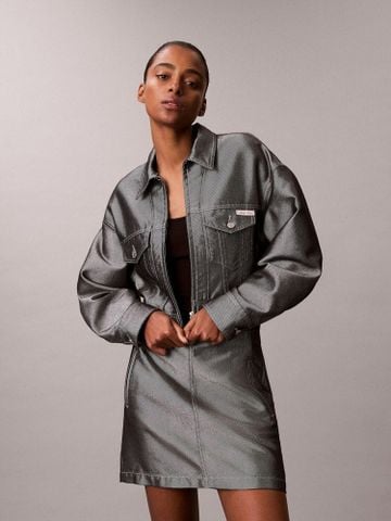 Calvin Klein - Áo Bomber Nữ Denim Bomber Jacket Denim Shin
