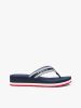 Tommy Hilfiger - Dép Xỏ Ngón Nữ Webbing Strap Signature Wedge Flip-Flops