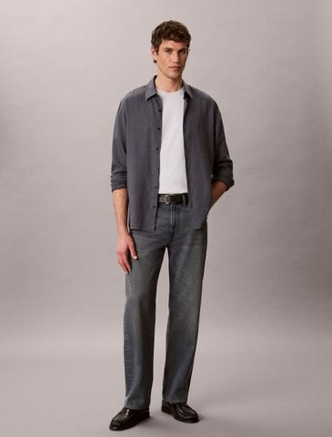 Calvin Klein - Áo Thun Tay Ngắn Nam Slim Sleek Double Knit Monogram Tee