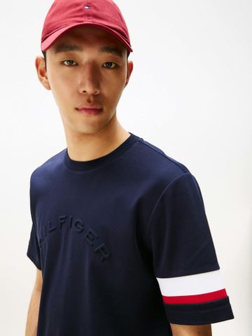 Tommy Hilfiger - Áo thun tay ngắn nam Colour-Blocked Sleeve Interlock Knit T-Shirt
