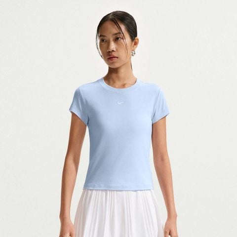 Nike - Áo Tay Ngắn Thể Thao Nữ W NSW Chill Knit MD Crop