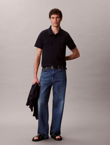 Calvin Klein - Áo Thun Có Cổ Nam Cotton Blend Pique Polo Shirt