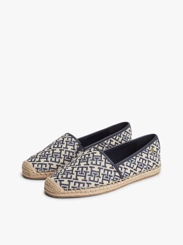 Tommy Hilfiger - Giày Búp Bê Nữ TH Monogram Plaque Jacquard Espadrilles
